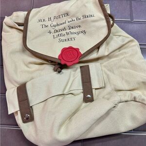 Hogwarts Letter Canvas Messenger Bag with Red Wax Seal